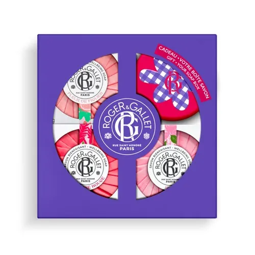 ROGER & GALLET COFRE JABONES  FLOR DE HIGUERA, GINGEMBRE ROUGE, ROSE 3X1O0MG