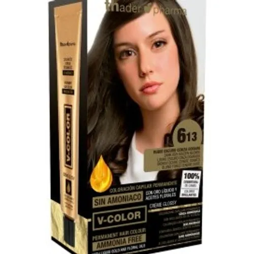 Thader PHARMA COLORACIÓN PERMANENTE S/AMONIACO Nº 6,13 RUBIO OSCURO CENIZA DORADO