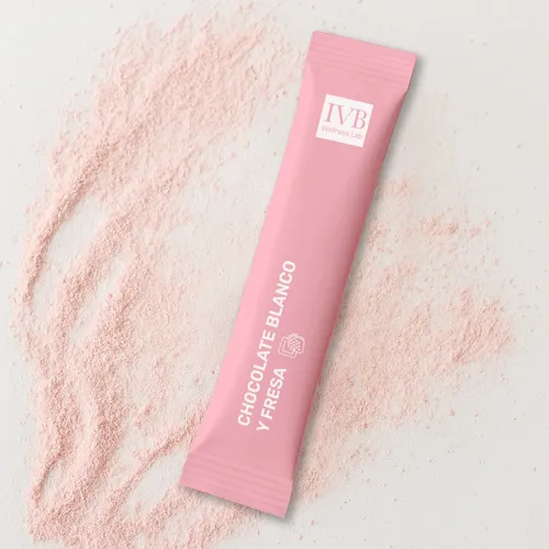 IVB Sticks de Sabores Chocolate Blanco - Fresa 10 unidades