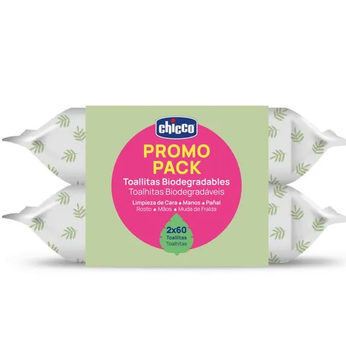 Chicco Toallitas Húmedas con Tapa Bipack 2x60Us