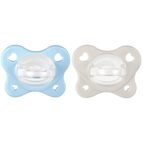 Chicco Chupete Physio Dual Soft Azul/Gris 2-6 meses 2us