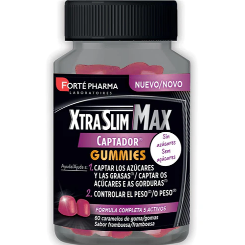 XtraSlim Max Captador Gummies Forté Pharma | Captador de grasas y azúcares con nopal, kola y cromo