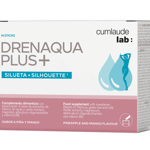 Cumlaude Drenaqua plus+ 14 Sticks Sabor Piña y Mango