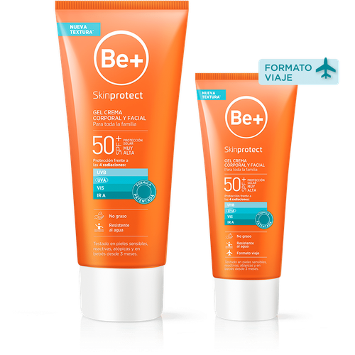 BE+ SKINPROTECT GEL CREMA CORPORAL Y FACIAL SPF 50+  1 ENVASE 100 ML