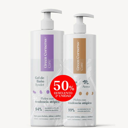 Pack Crema hidratante + Gel de baño al 50% descuento Green Cornerss