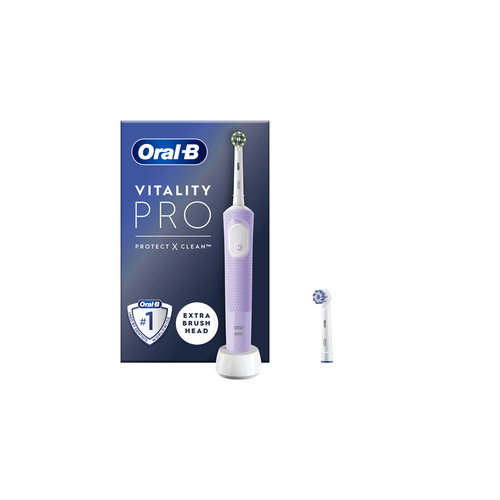 Cepillo eléctrico Oral-B Vitality Pro, Con 2 Cabezales, Morado