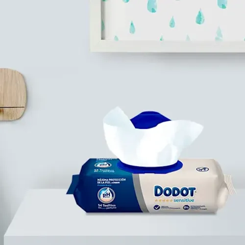 Dodot Toallitas sensitive 54 Un sin perfume con fibras de origen vegetal