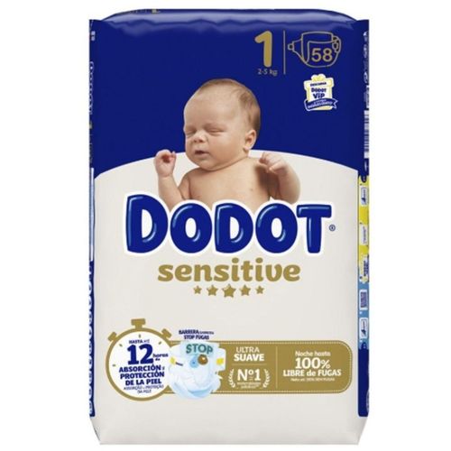 Pañales Dodot Sensitive T1 2-5 kg 58 unidades