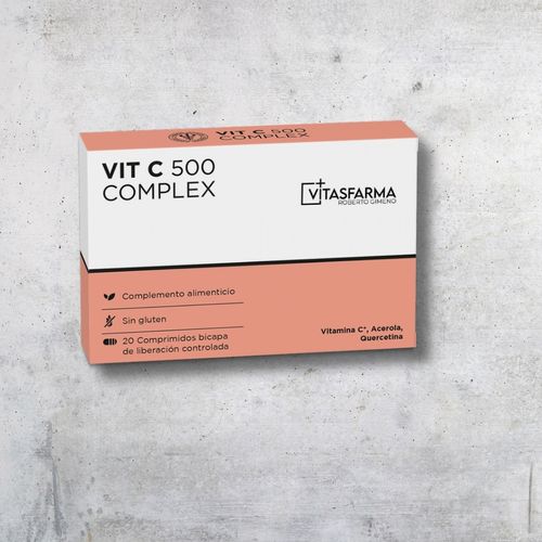 Vit C 500 mg complex 20 comprimidos bicapa Vitasfarma Roberto Gimeno