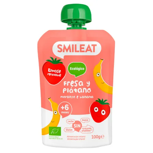 Smileat Pouch de Fresa y plátano 100 g