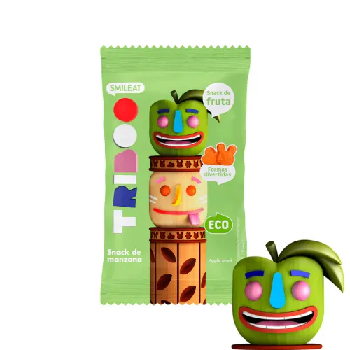 Smileat Sminolas Snack Triboo de manzana 25 g