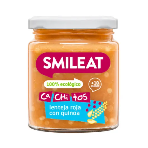 Smileat Tarrito de cachitos de lenteja roja con quinoa 230 g