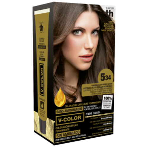 Kit Tinte en casa TH pharma 534 castaño claro dorado cobre
