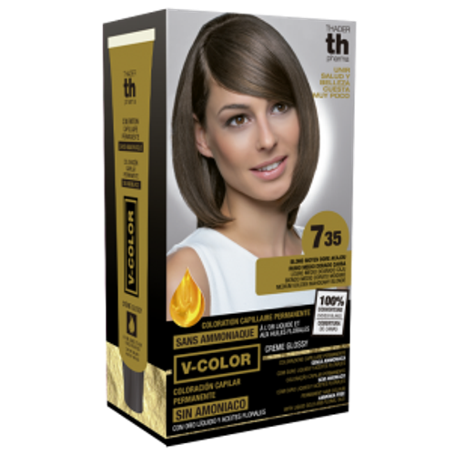 Kit Tinte en casa TH pharma 735 rubio medio dorado caoba