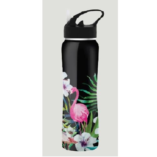Ampolla acer reciclat 500 ml - flamingo tap negre