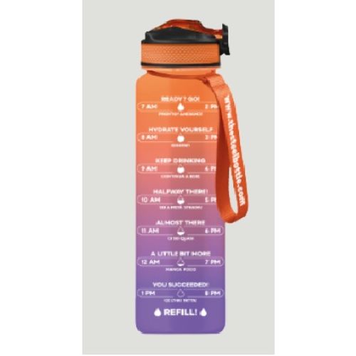 Ampolla 1l tritán bpa free - púrpura i taronja