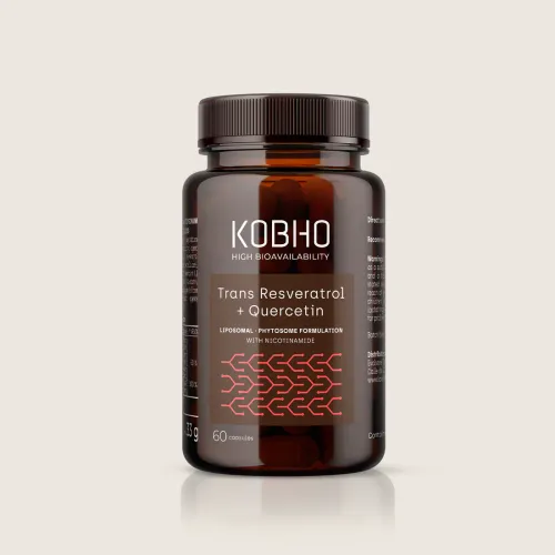 Trans resveratrol + quercetin kobho  60 capsulas