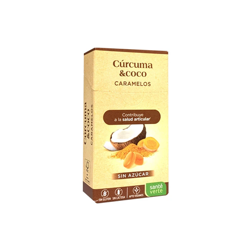 Santé Verte Caramelos Cúrcuma y Coco Caja 35g