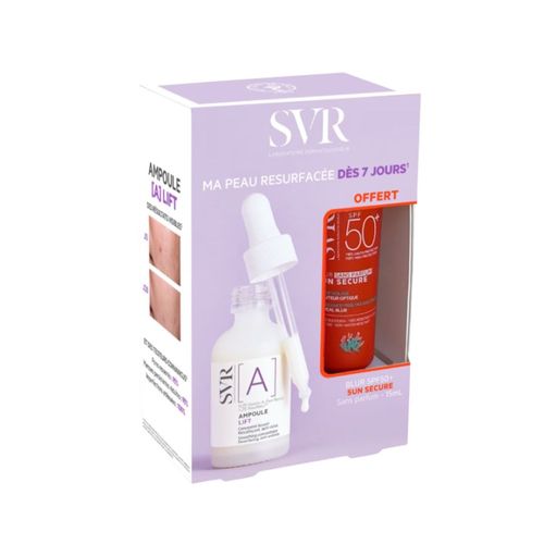 SVR Set Ampoule Lift A + Sun Secure Blur SPF50+ Sin Perfume