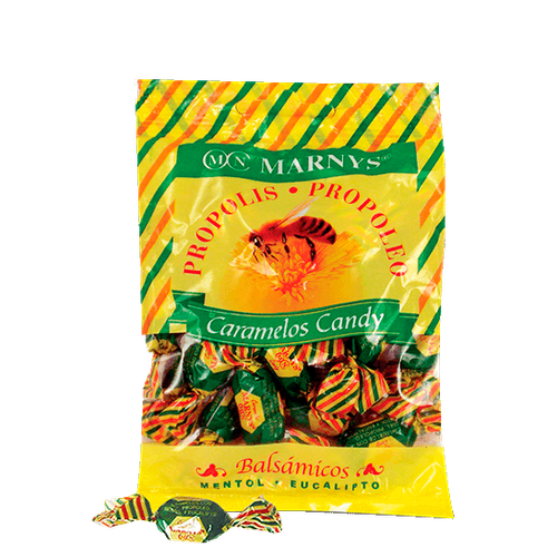 CARAMELOS DE PROPÓLEO CON MIEL, MENTOL Y EUCALIPTO