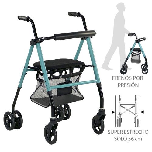 Rollator Aluminio Frenos Push Zen