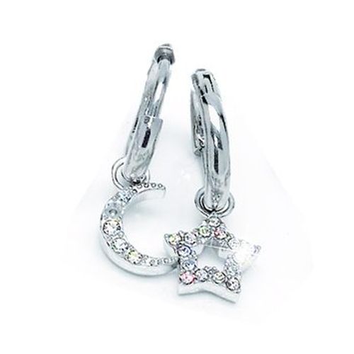 Biojoux Pendiente Aro Estrella&Luna 30mm