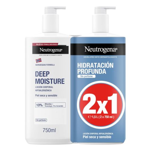 Neutrógena Loción Hidratación Profunda Hipoalergénica 2x750ml
