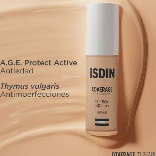 Isdin Coverage  Base De Maquillaje con SPF 50+ Pearl Nª 1 30gr