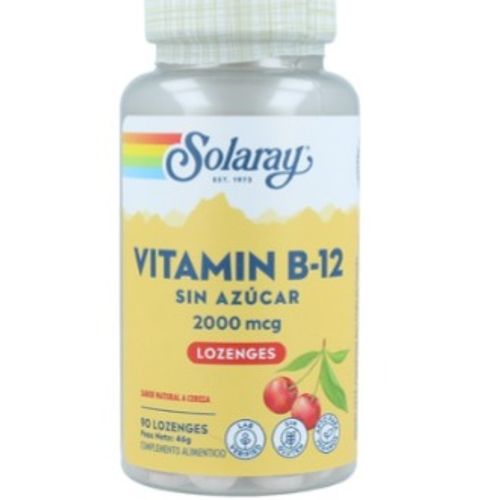Solaray vit b12 2000 mcg 90 comp cereza