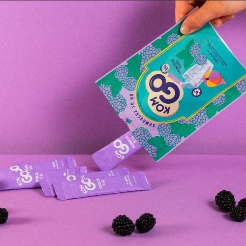 Komgo kombucha frambuesa negra 6 sobres