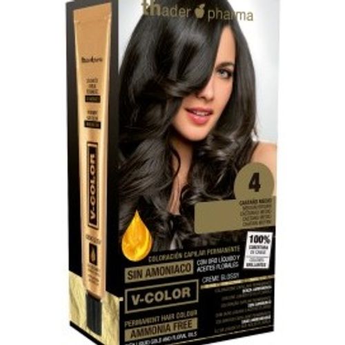 Thader PHARMA COLORACION PERMANENTE S/AMONIACO  Nº 4   CASTAÑO MEDIO