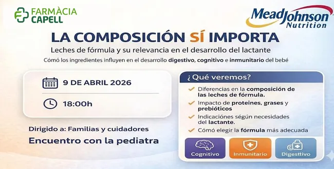 Charla con la pediatra: La composici&oacute;n s&iacute; importa