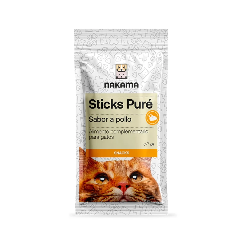 Sticks puré para gatos sabor a pollo
