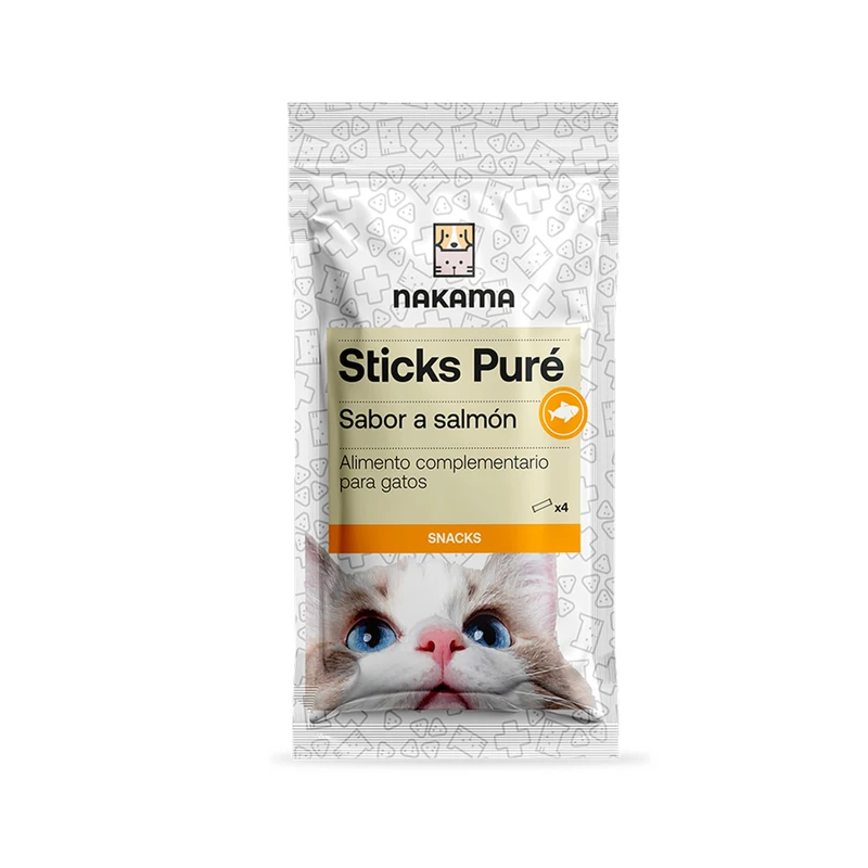 Sticks puré para gatos sabor a salmón