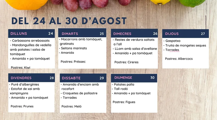 Menú setmanal