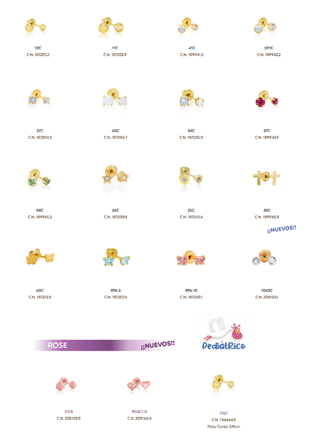 Arracades xapades en or 24KT